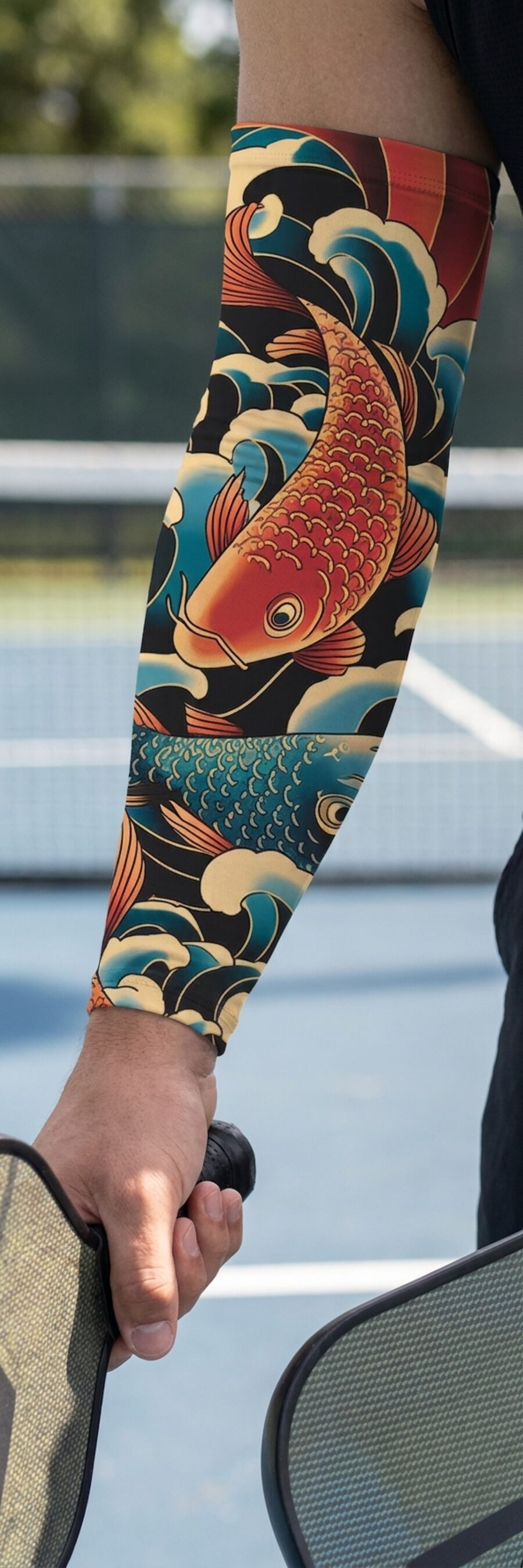 Dragon Dink sleeve worn on court
